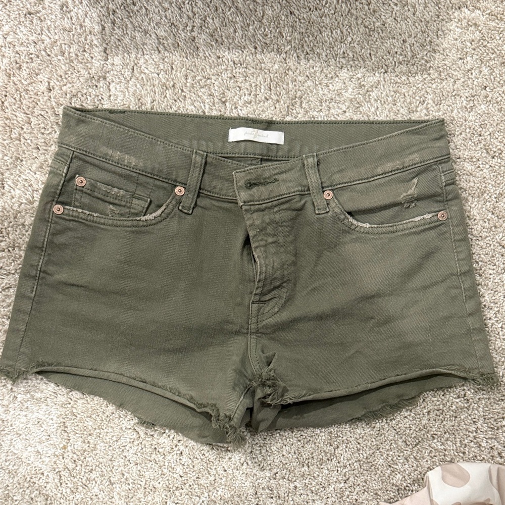 7 For All Mankind Olive Jean Shorts